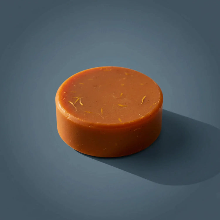 Sovereign Gold | Grass Fed Tallow | Shampoo Bar Blind Pirate Trading Co. Rich golden orange Full Measure round shampoo bar