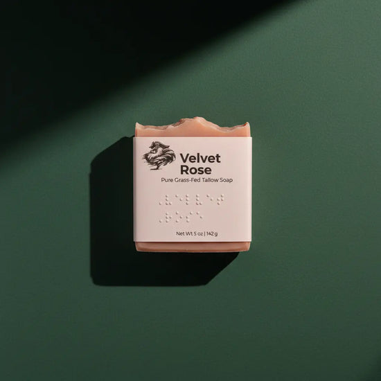Velvet Rose — Blind Pirate Trading Co. with full label and braille on the front of the label.