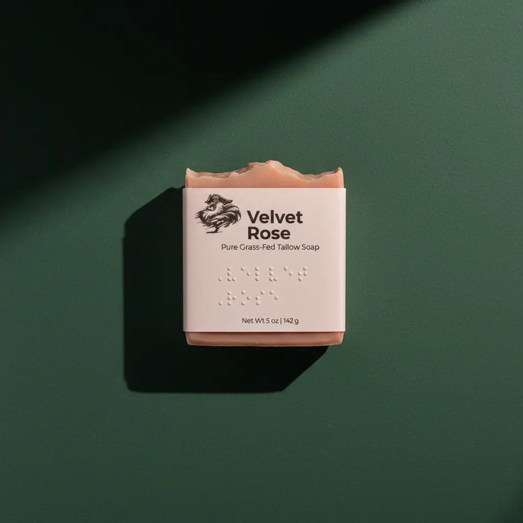Velvet Rose — Blind Pirate Trading Co. with full label and braille on the front of the label.